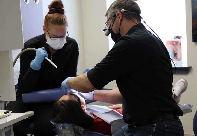 Dr. David Welton of Serenity Dental in Spokane Valley, WA providing dental care for a patient