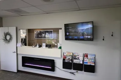 front desk in the waiting room at Serenity Dental in Spokane, WA